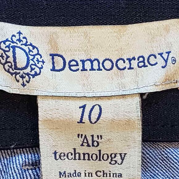 Democracy Jeans AB Technology Womens Size 10 Blue Skinny Mid Rise 5-Pocket - Picture 7 of 10